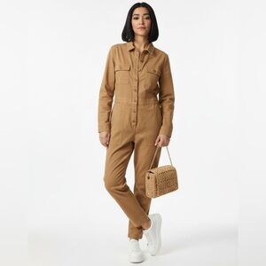 OUTERKNOWN Jumpsuit Women S Long Sleeve NEW Organic Cotton Linen